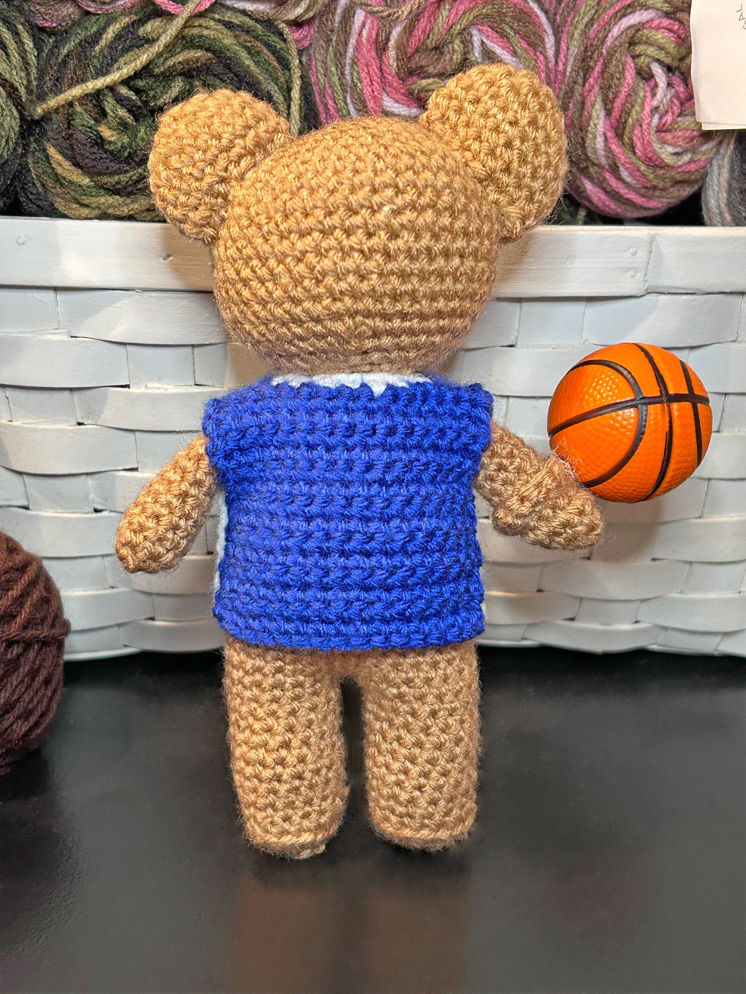 basketball bear, stuffed toy, plush teddy bear