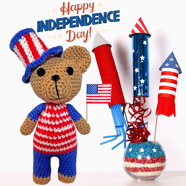 Patriotic 4th of July Teddy Bear