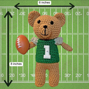 football teddy bear, handmade teddy bear, football fan gift, stuffed teddy bear