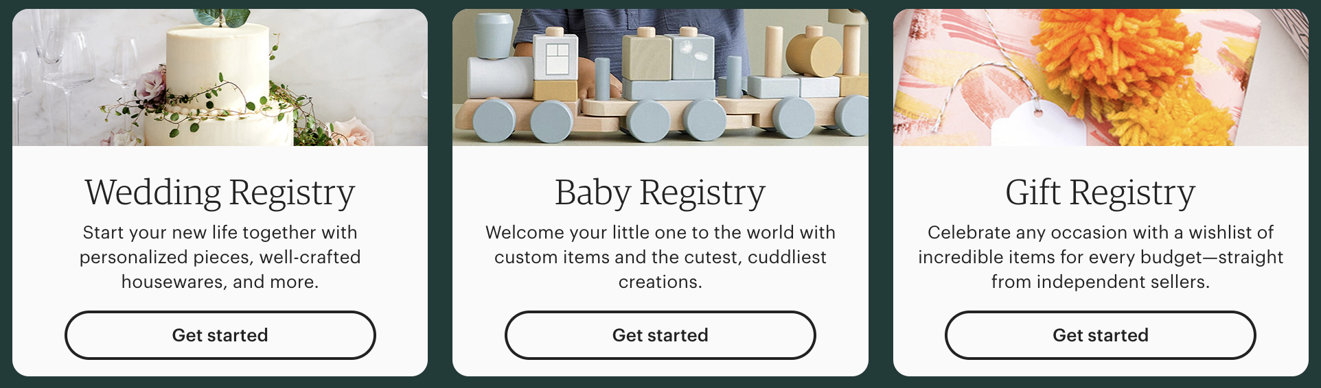 NEW!! Etsy Registries!