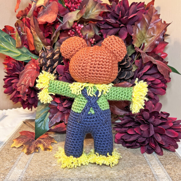 teddy bear, fall decor, thanksgiving decor, home decor, scarecrow, fall wreath